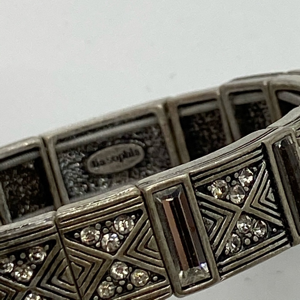 Lia Sophia Silver-tone Crystal stretch bracelet